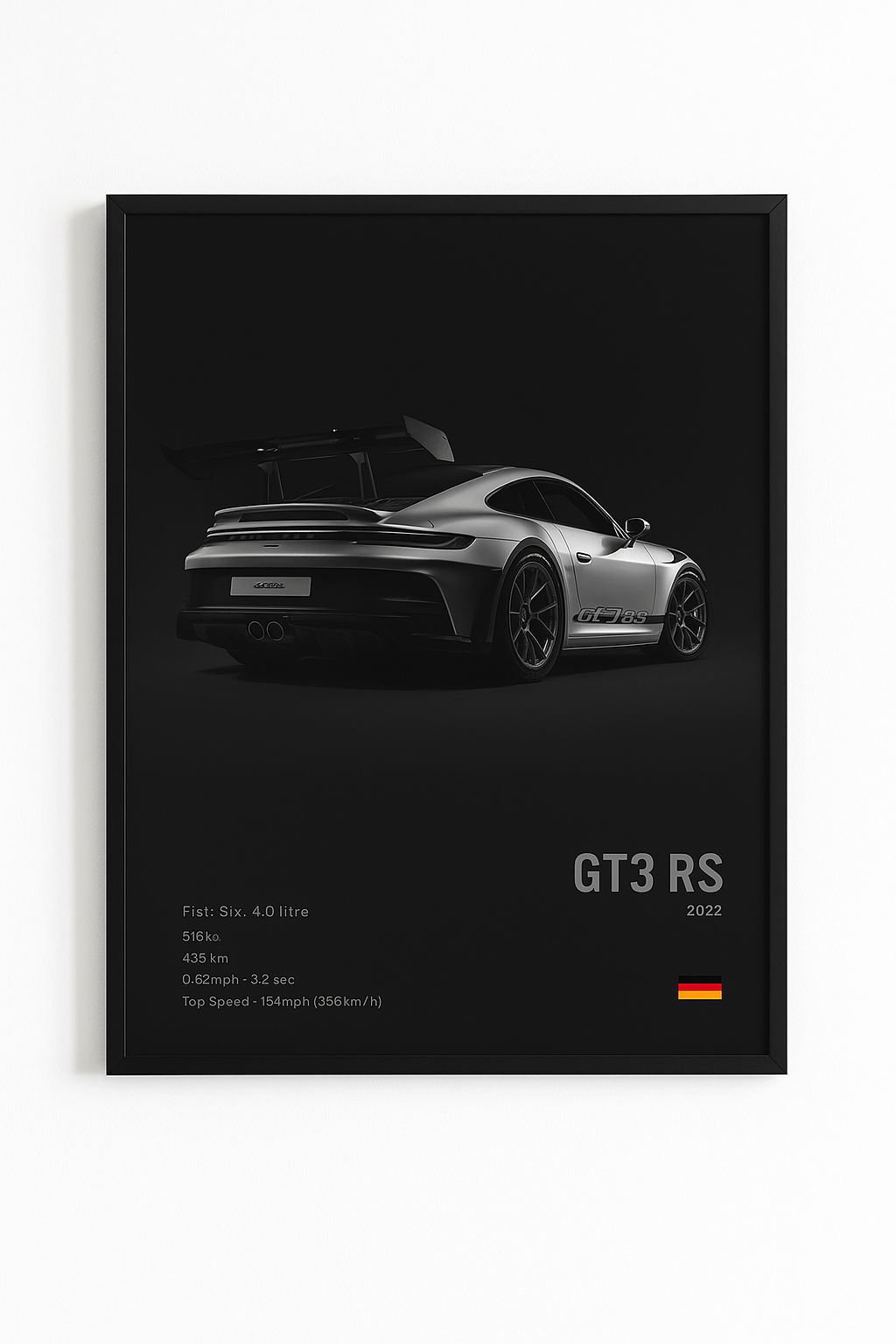 GT3 RS Inspired Poster (Rear View)