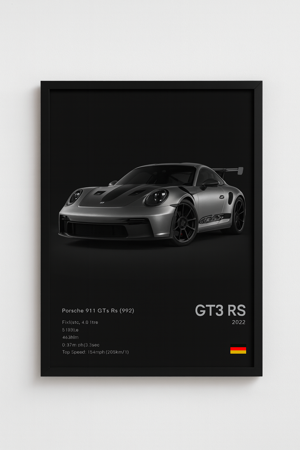 GT3 RS Inspired Poster (Front View)