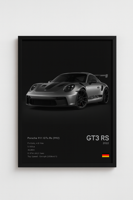 GT3 RS Inspired Poster (Front View)
