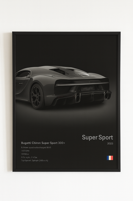 Bugatti Chiron Inspired Poster (Rear View)
