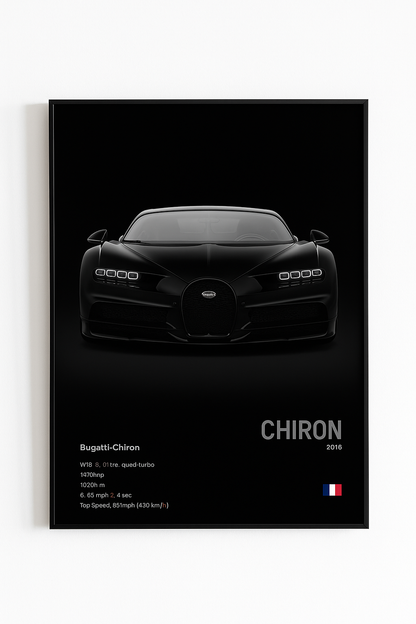 Bugatti Chiron Inspired Poster (Front View)
