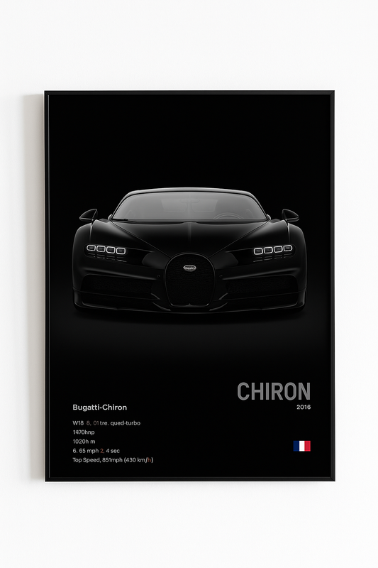 Bugatti Chiron Inspired Poster (Front View)