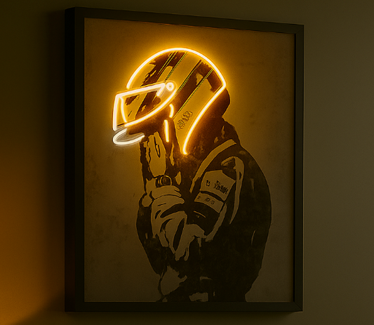 Ignition Yellow Racing Neon Poster
