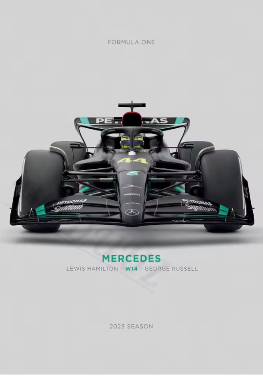 Mercedes Inspired Racing Poster