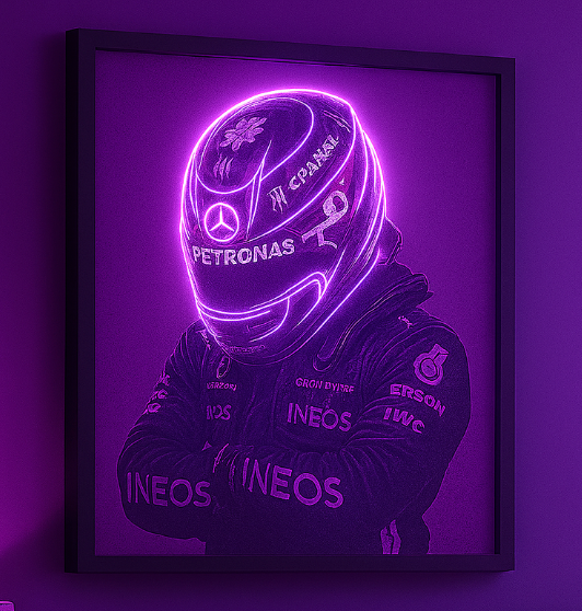 Ignition Purple Racing Neon Poster