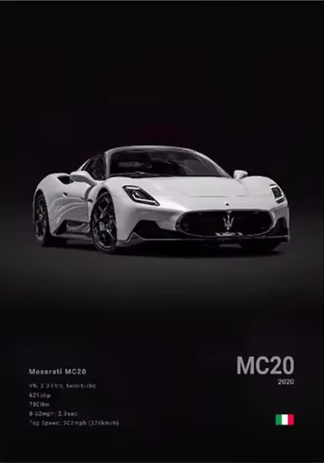 Moserati MC20 Inspired Poster