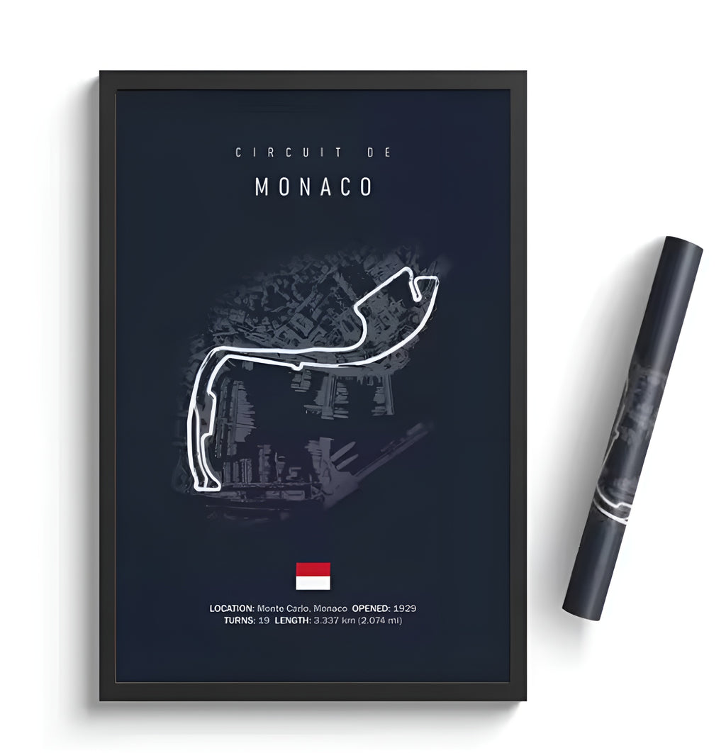 Monaco Street Circuit Inspired Racing Poster