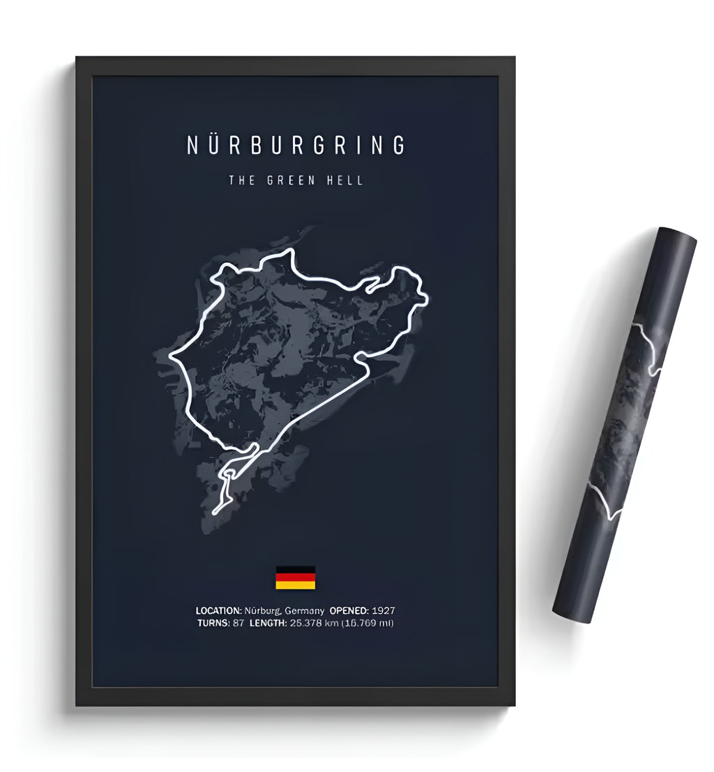 Nürburgring Inspired Racing Circuit Poster