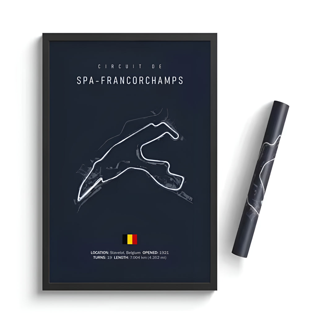Spa-Francorchamps Racing Circuit Inspired Poster