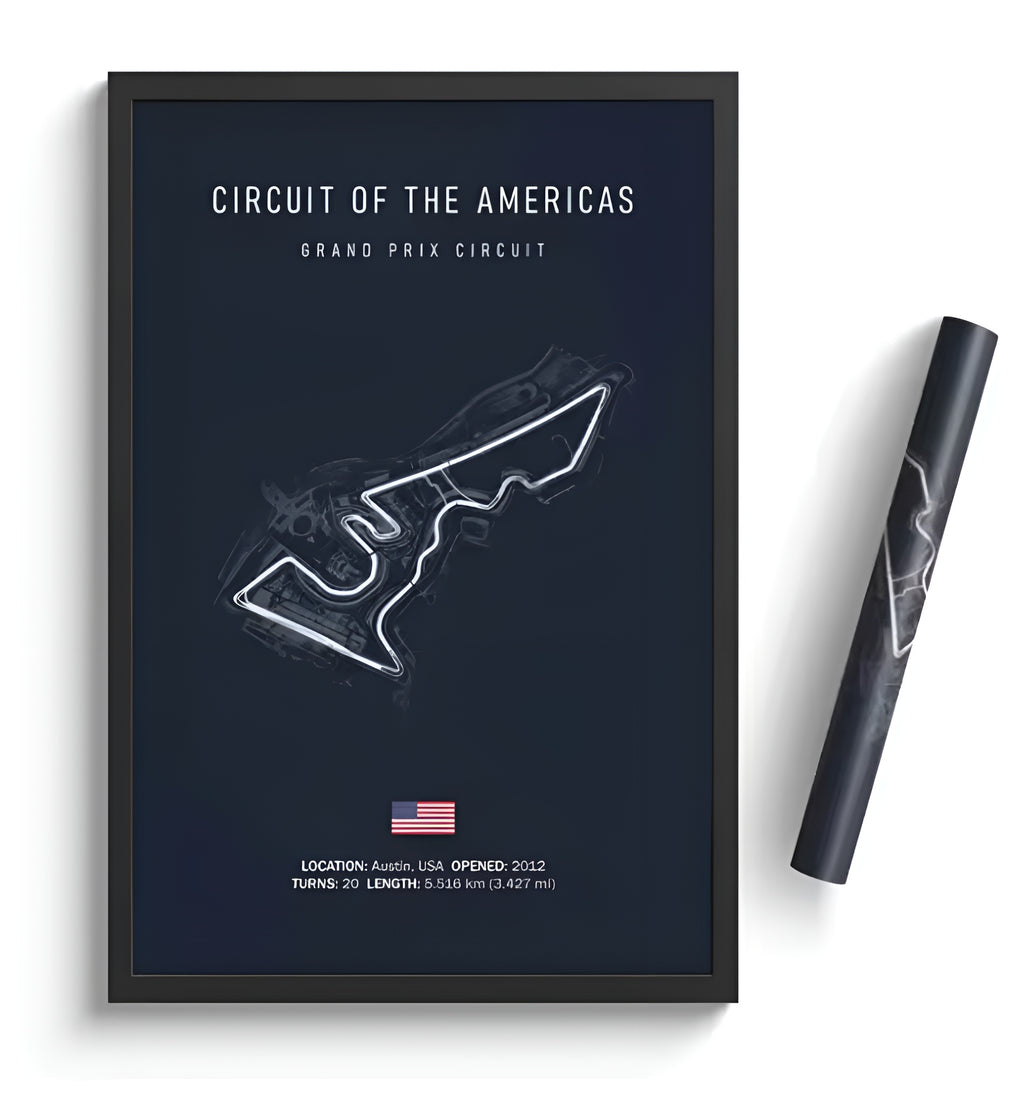 Circuit of the Americas Racing Track Poster