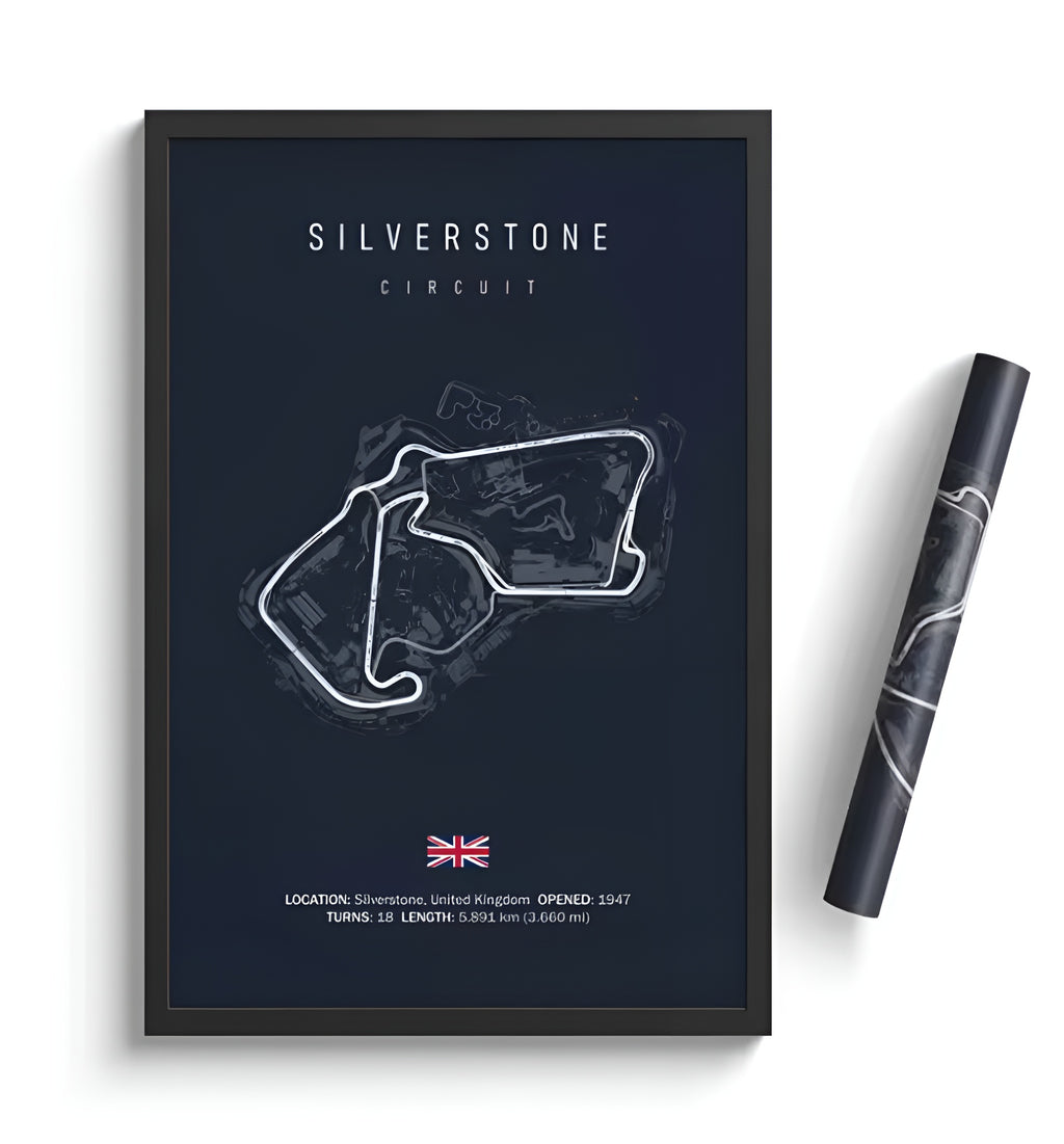 Silverstone Racing Circuit Inspired Poster