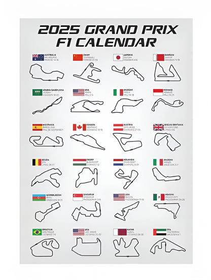 2025 World Racing Circuit Inspired Poster