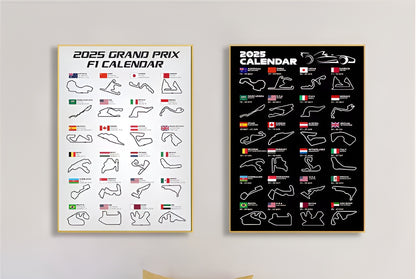 2025 World Racing Circuit Inspired Poster