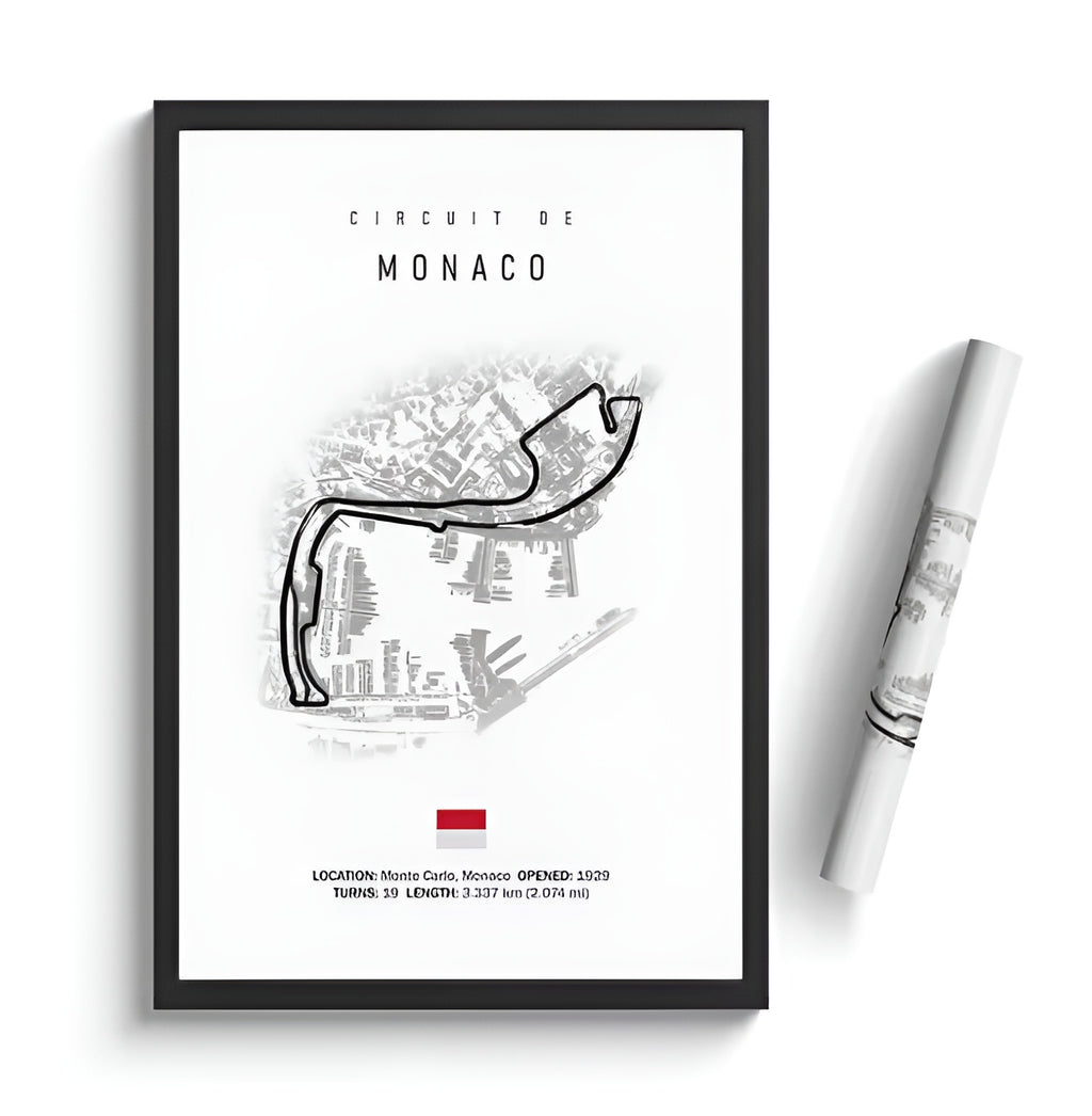 Monaco Street Circuit Inspired Racing Poster