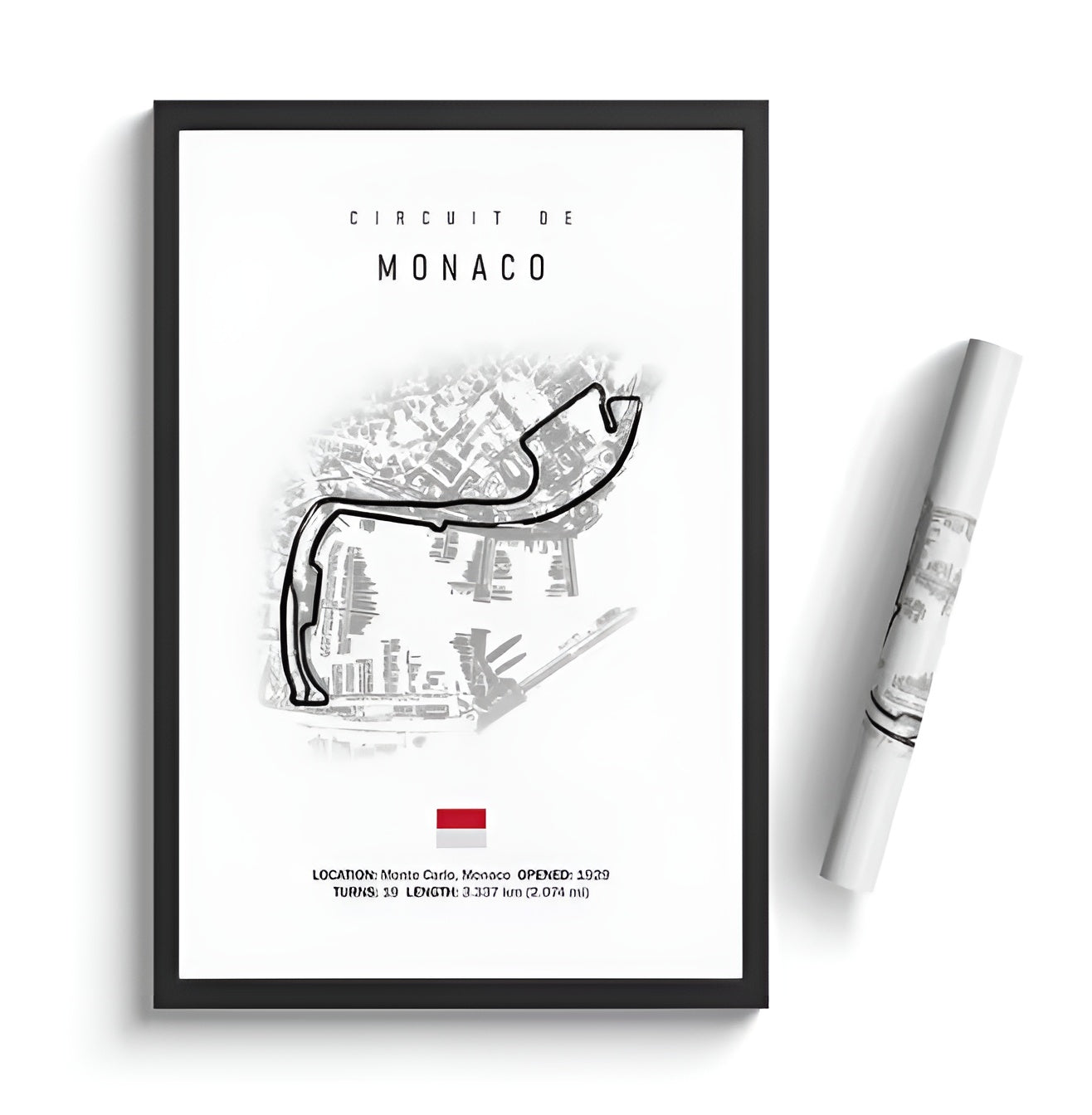 Monaco Street Circuit Inspired Racing Poster