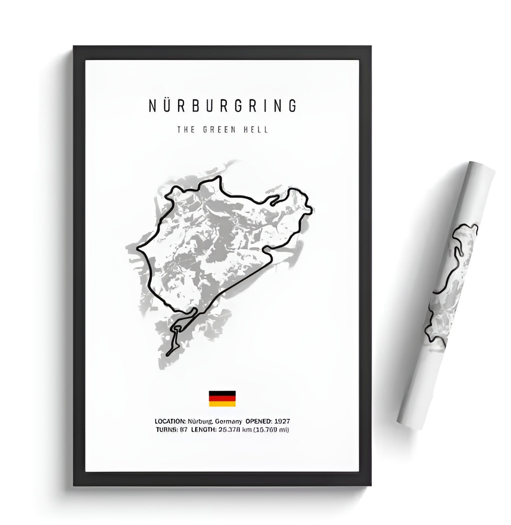 Nürburgring Inspired Racing Circuit Poster