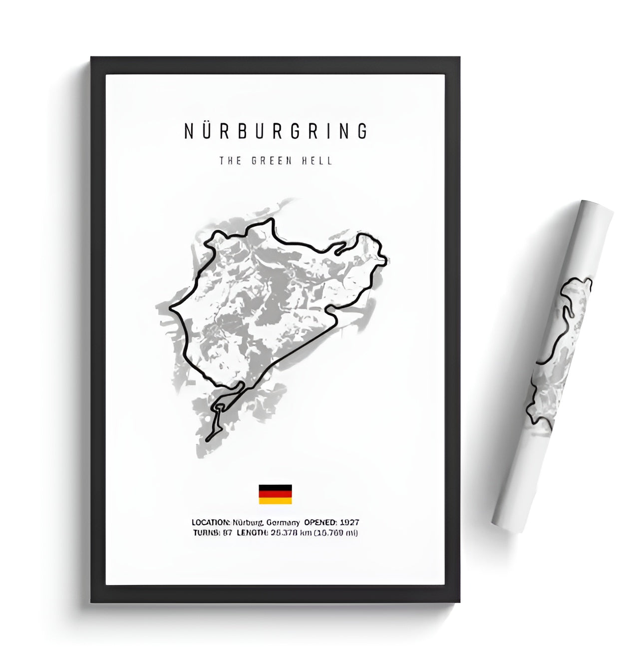 Nürburgring Inspired Racing Circuit Poster
