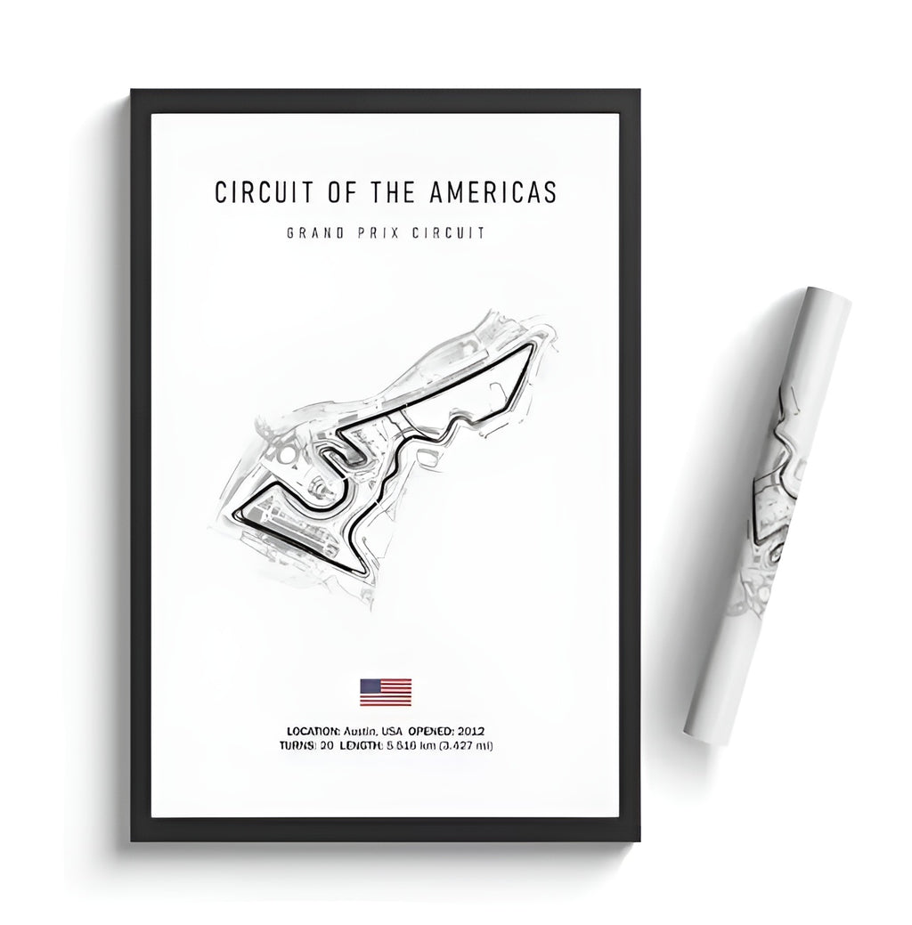 Circuit of the Americas Racing Track Poster