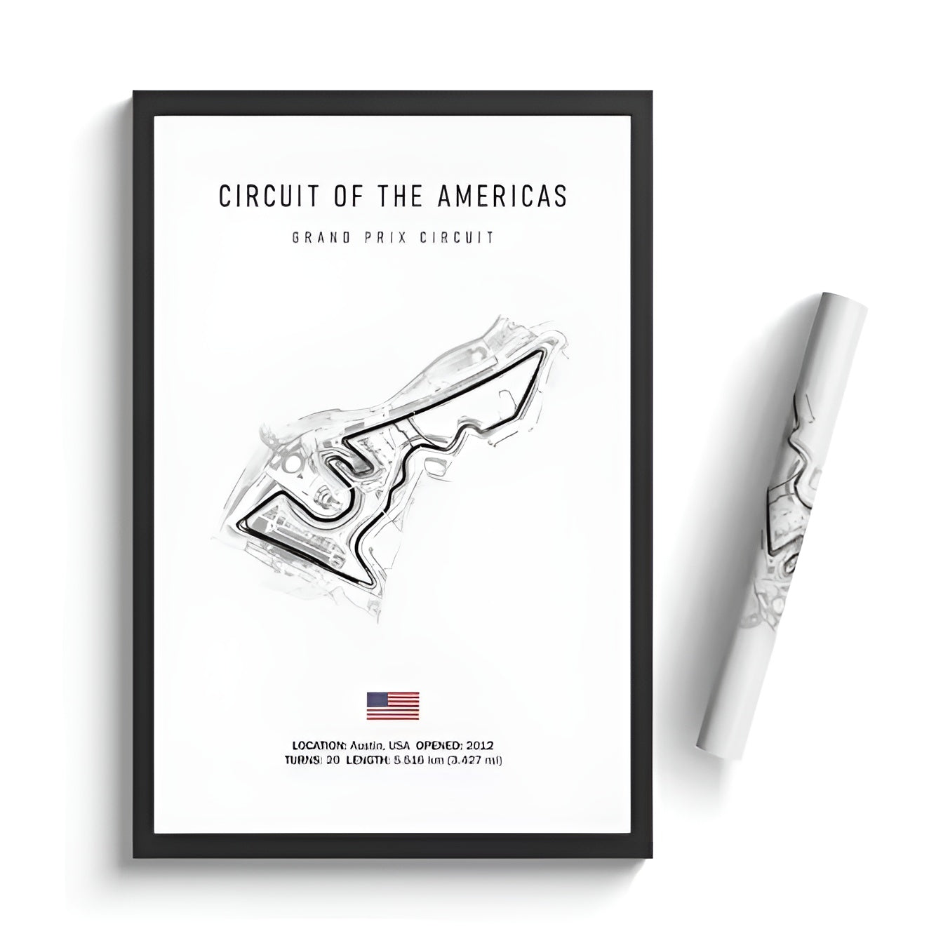 Circuit of the Americas Racing Track Poster