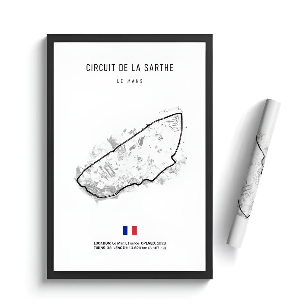 Le Mans Circuit Inspired Racing Poster