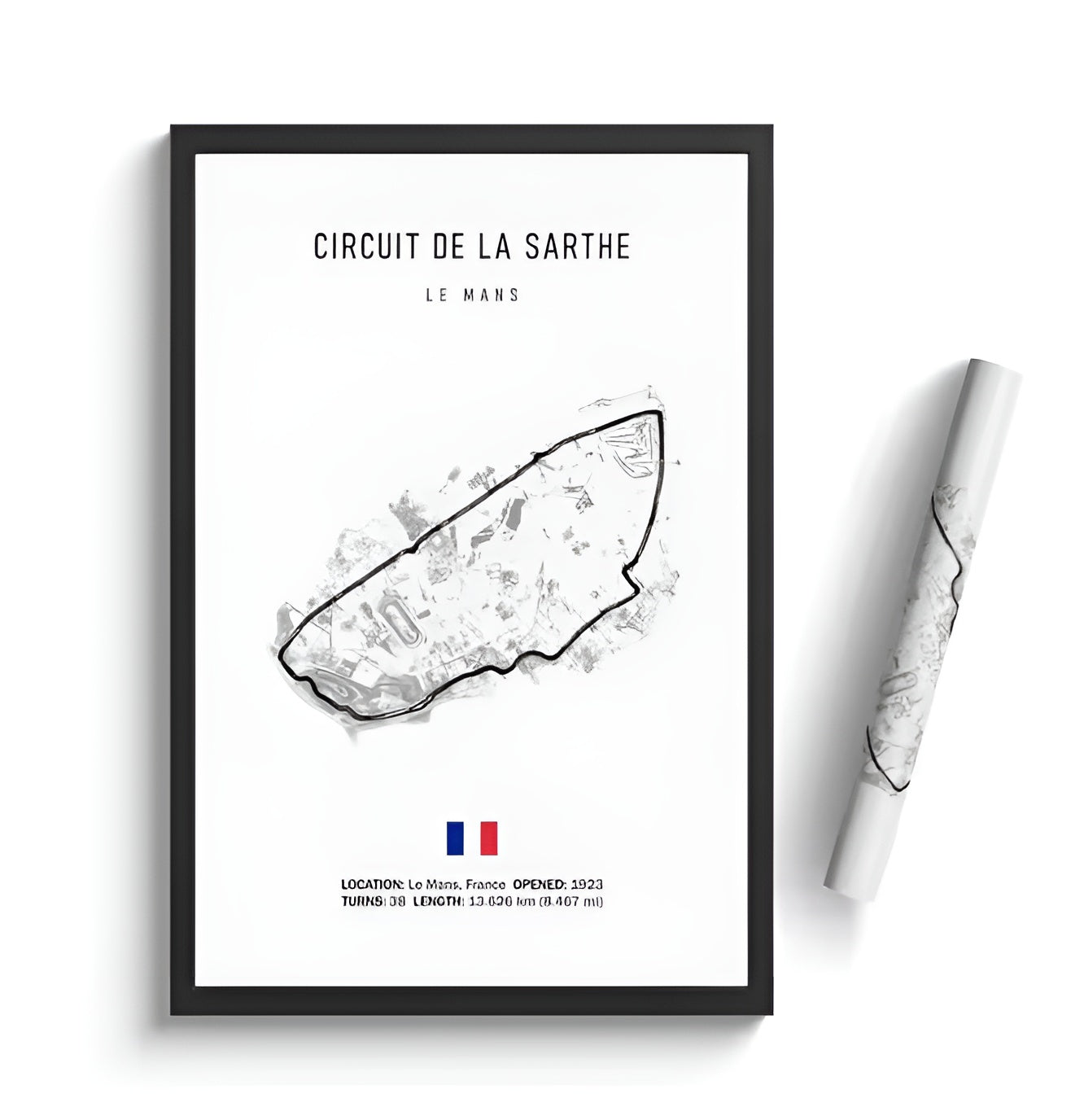 Le Mans Circuit Inspired Racing Poster