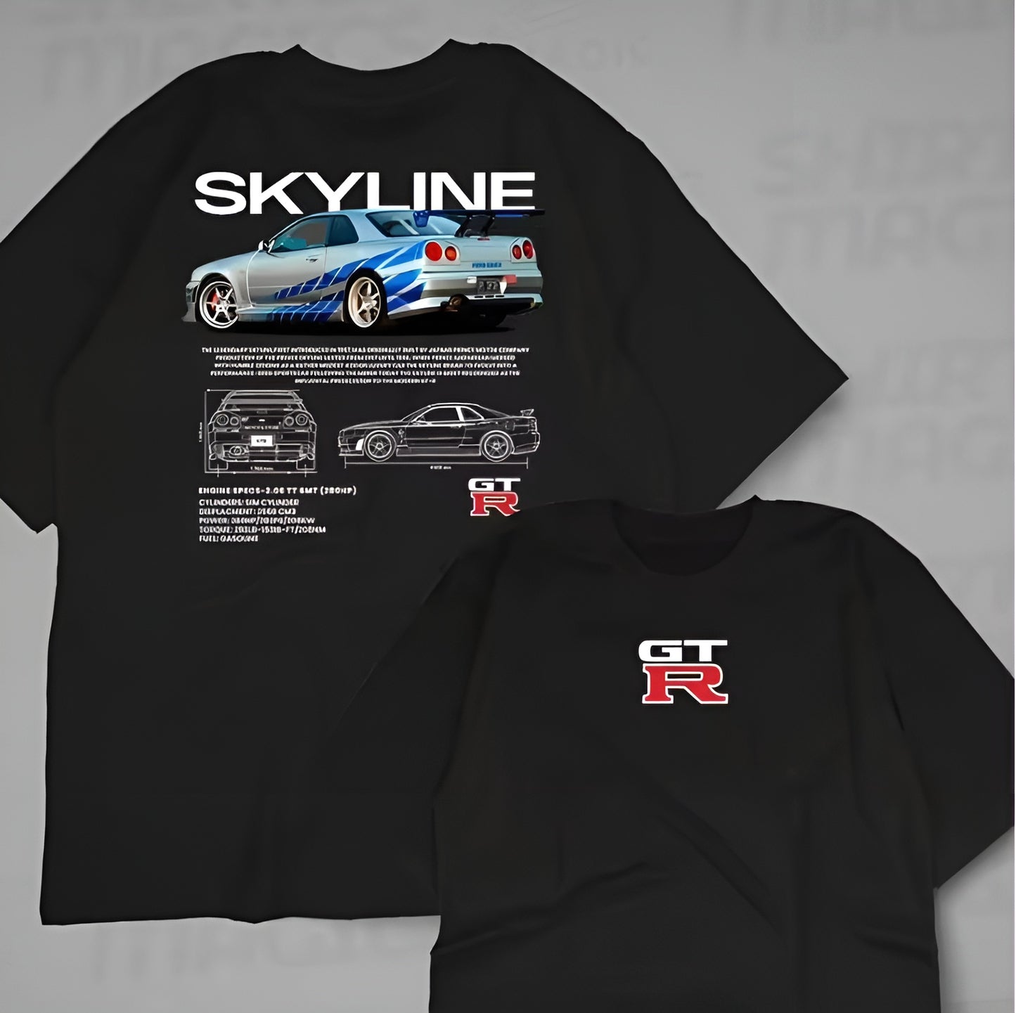 Skyline Blueprint Legends T Shirt