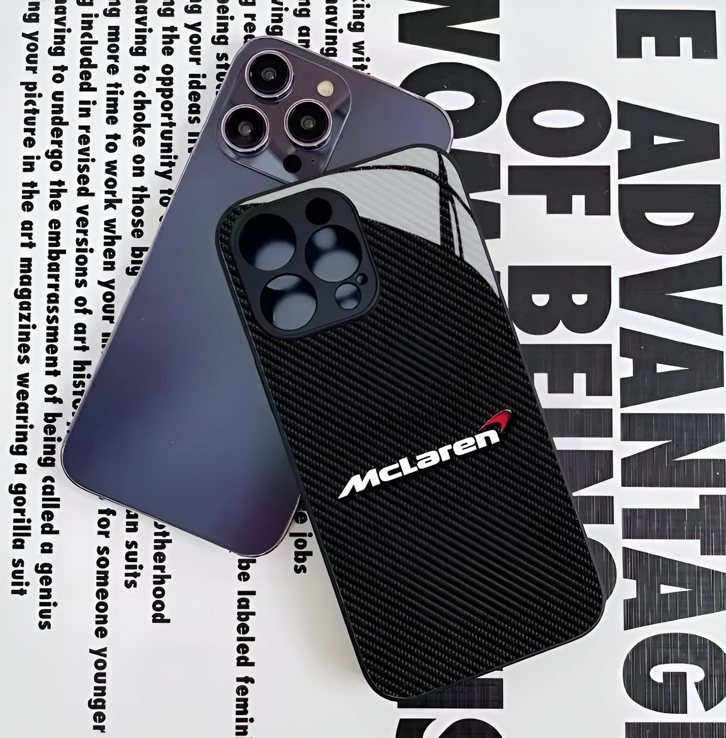 Mclaren Inspired Phone case (White Logo)