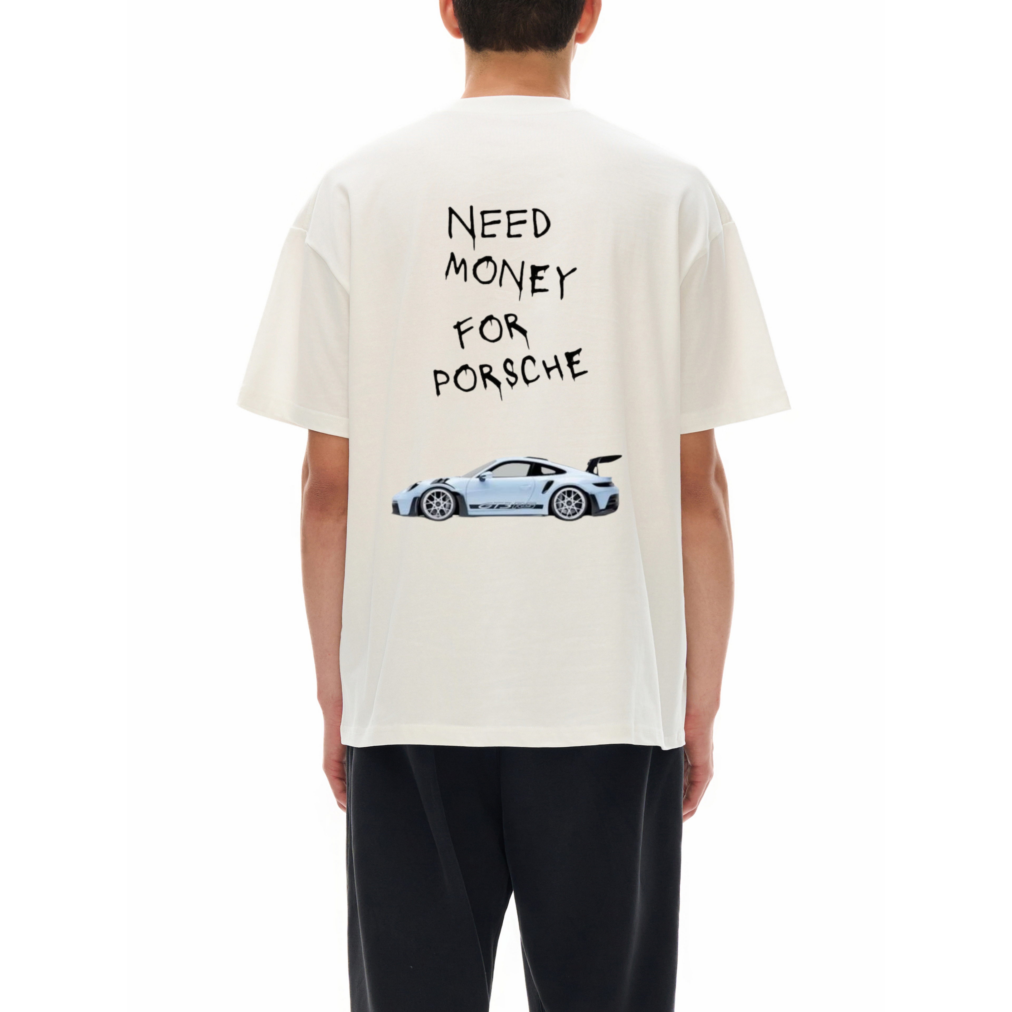 No Money For Porsche Cotton T-Shirt
